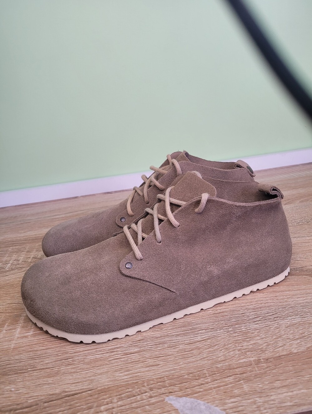 Birkenstock Dundee Lace Up Boots 44 NWOT Tan Suede